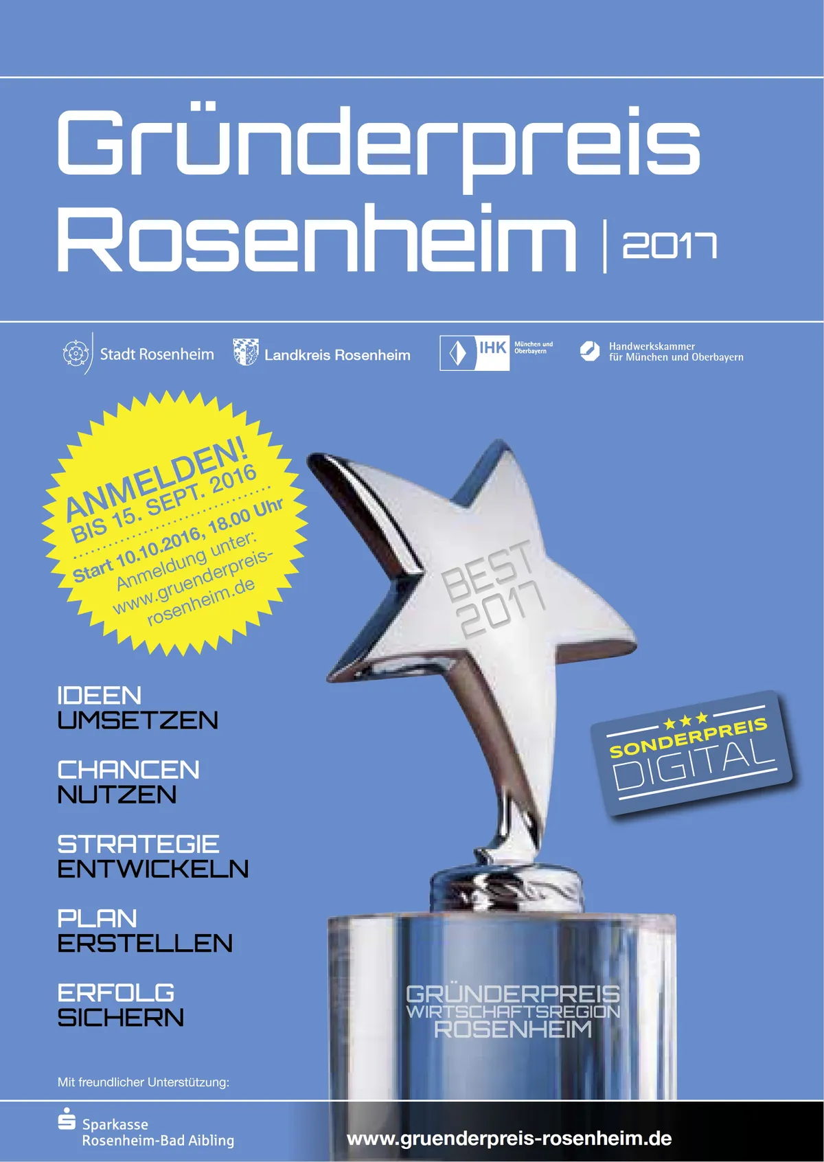 Gründerpreis Rosenheim auch für WJ interessant!