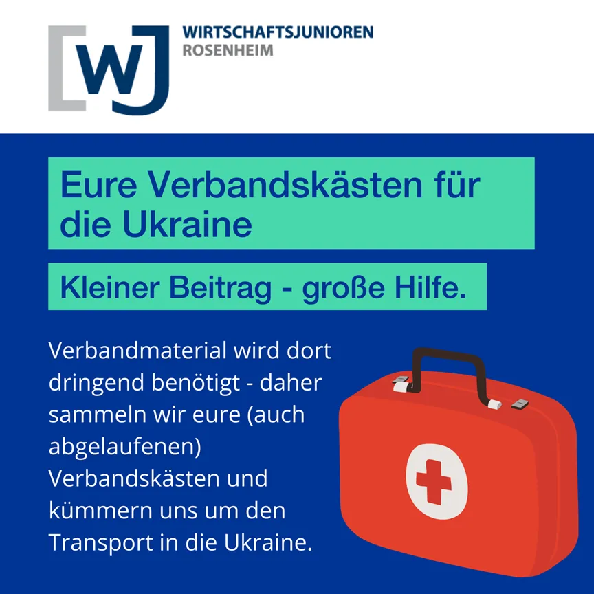Aufruf zum Spenden von Verbandskästen für die Krisengebiete in der Ukraine #kleinerBeitraggroßeHilfe